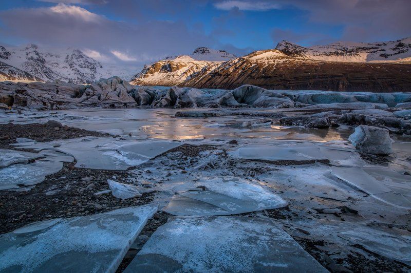 путешествия, Исландия, ледник, лед, снег, закат осколки вечности фото превью