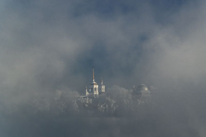 иркутск, ангара, туман, зима Окно в тумане фото превью