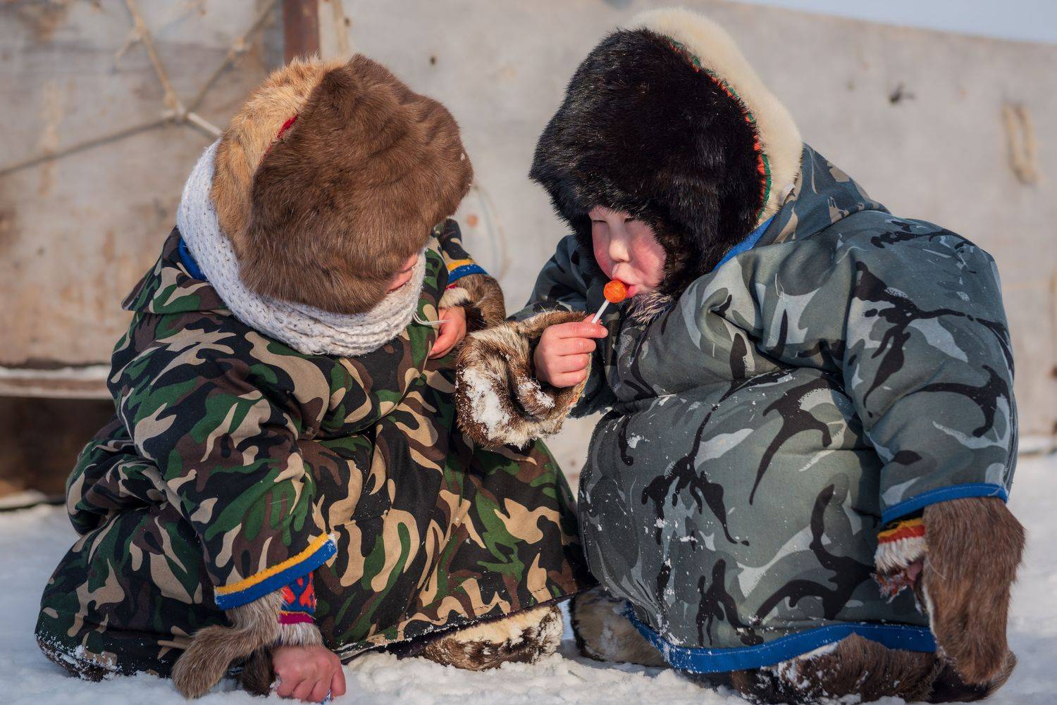 тундра, зима, снег, ненцы, дети, надым, янао, Олег Сторожев