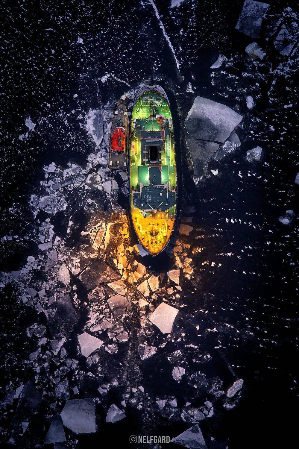 ледокол, лед, море, зима, корабль, Чехонин Александр