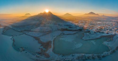 Рассвет над горами Пятигорья