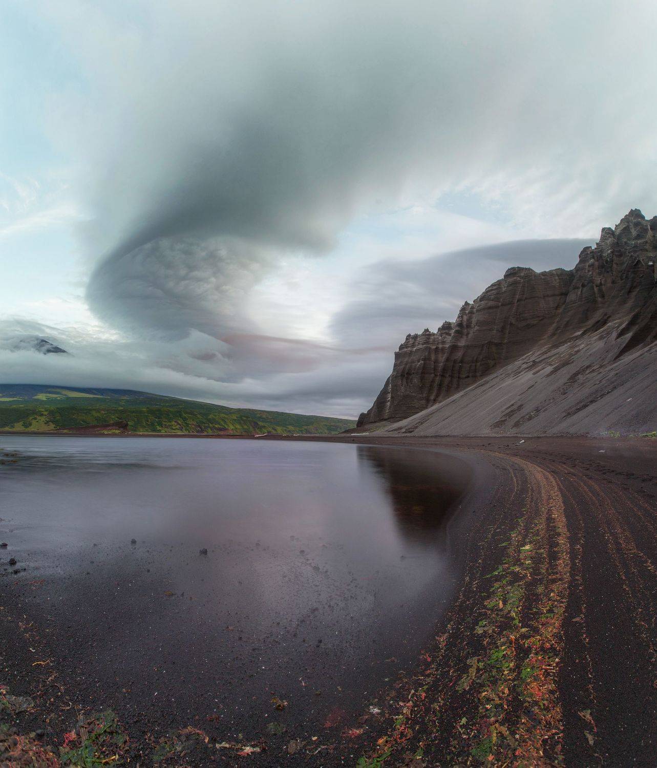 алаид, такетоми, вулкан, курилы, северные курилы, курильские острова, природа, пейзаж, утро, рассвет, море, горы, Павел Ващенков