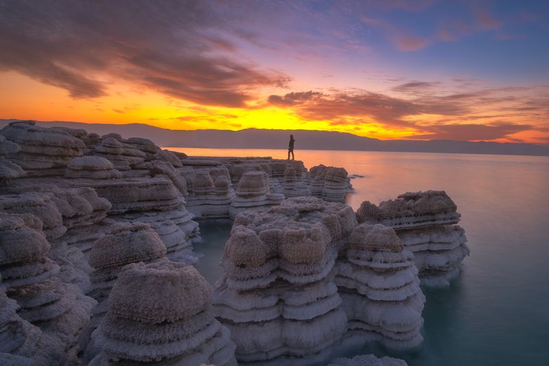 Dead sea, sunrise Mushroom men фото превью