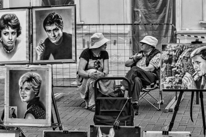 стрит, улица, чб, монохром, люди, арбат, москва Старый Арбат фото превью