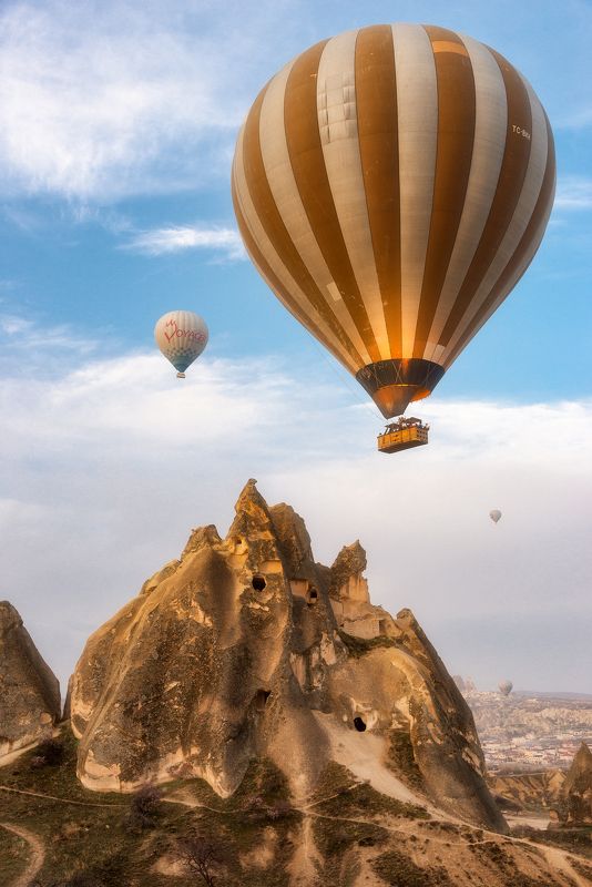 турция, каппадокия, воздушный, шар, утро, рассвет, холмы, горы, turkey, cappadocia, baloon, sunset, sunrise, morning, hill, hills, mountain Каппадокия / Cappadocia фото превью