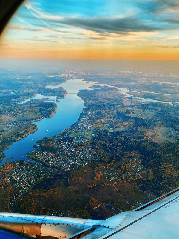 самолет, plane В полете фото превью