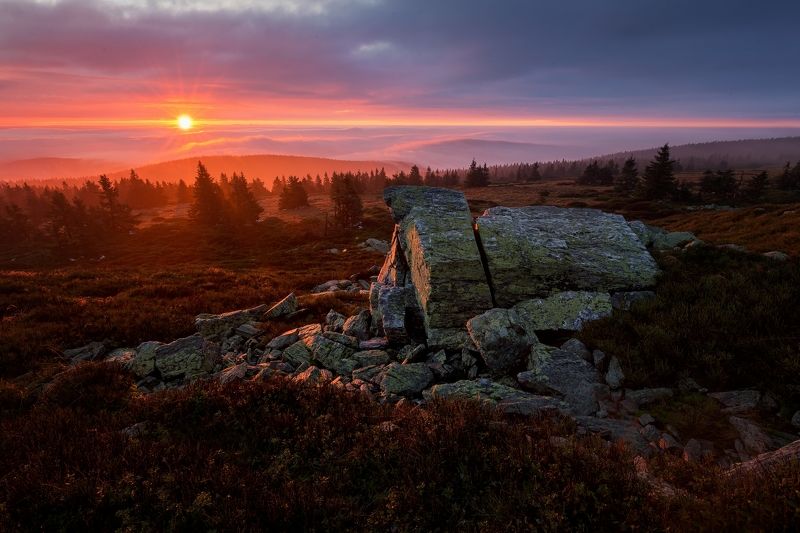 landscape sun, sunrise Autumn Sunrise фото превью