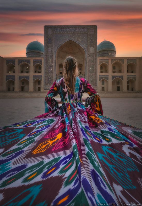 узбекистан, бухара, девушка, этника, платье  фото превью