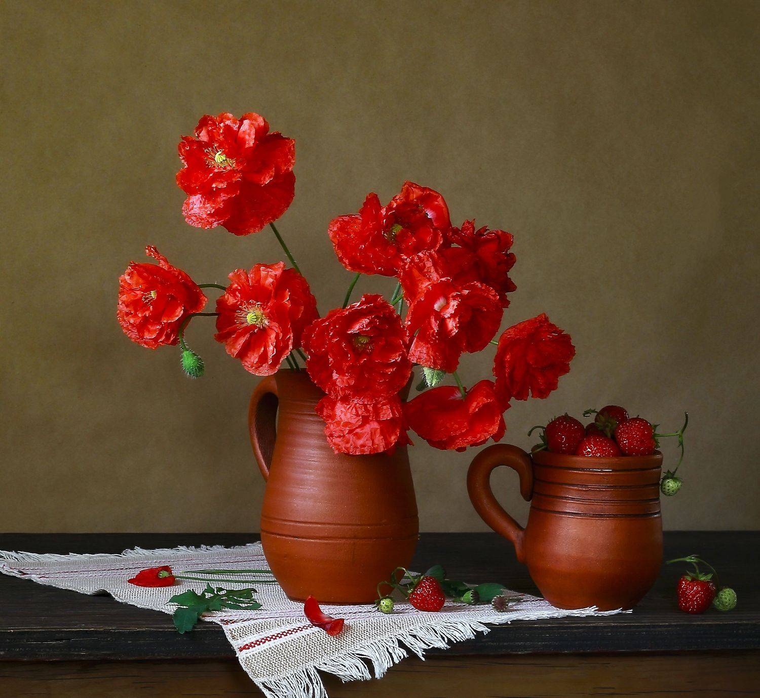 натюрморт, фотонатюрморт, лето, цветы, ягода, клубника, букет, мак, still life, stillifefoto, наталья казанцева, фотохудожник, художественное фото,, Наталья Казанцева