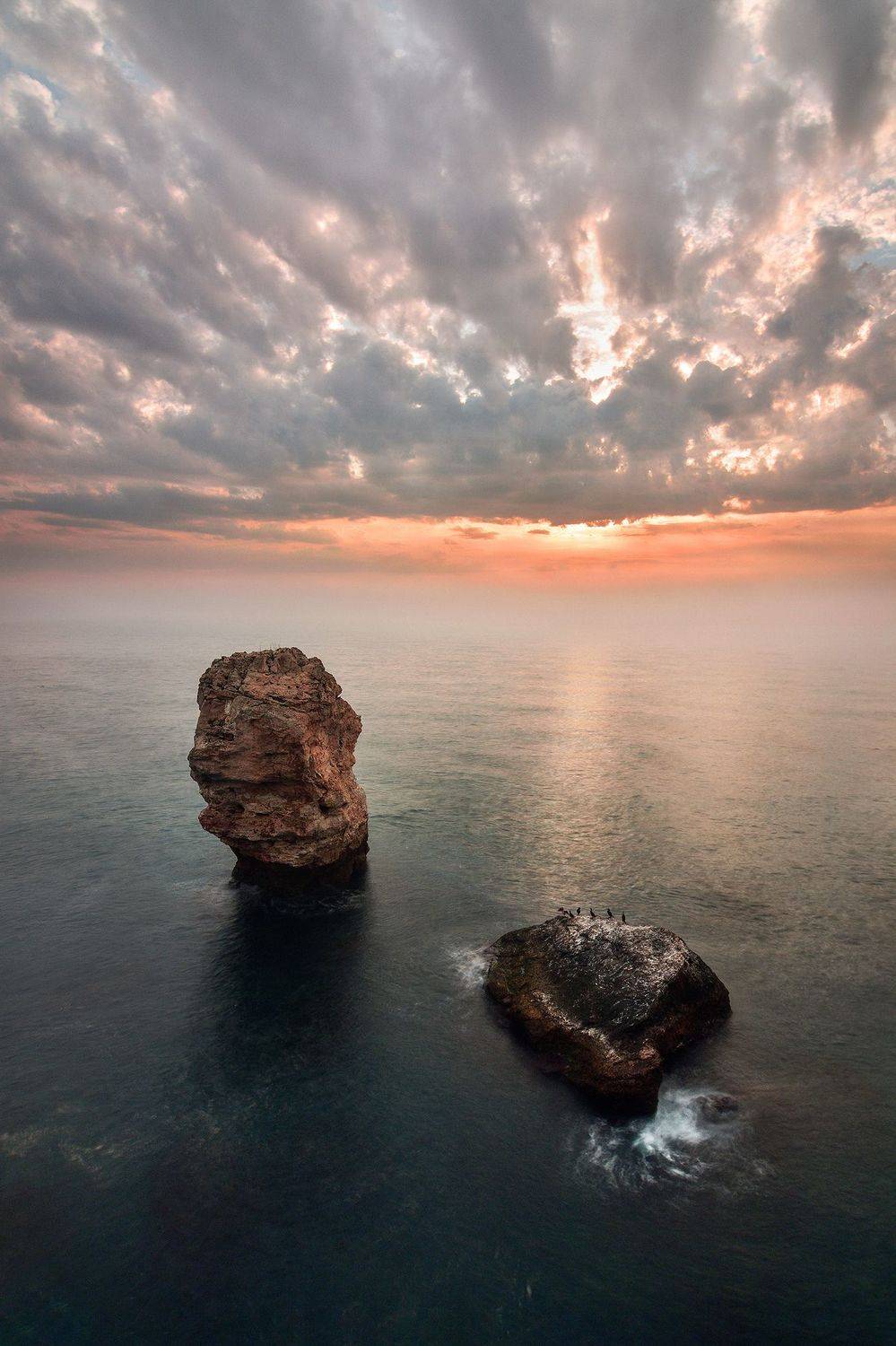 sunrise, sea, fog, Стоян Великов