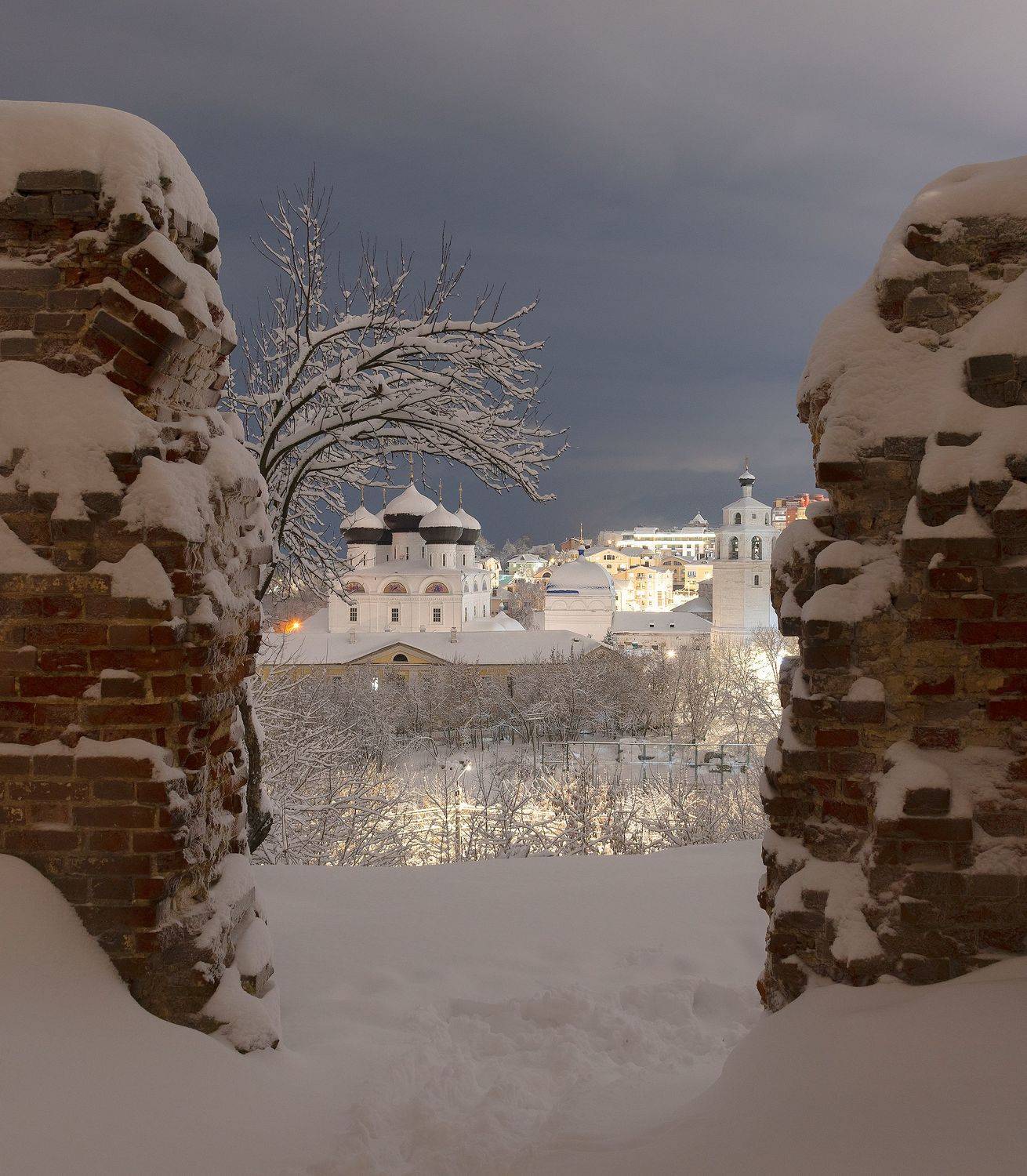 Вятка, Киров, Россия, Вечер, Зима, Евгений Карепанов