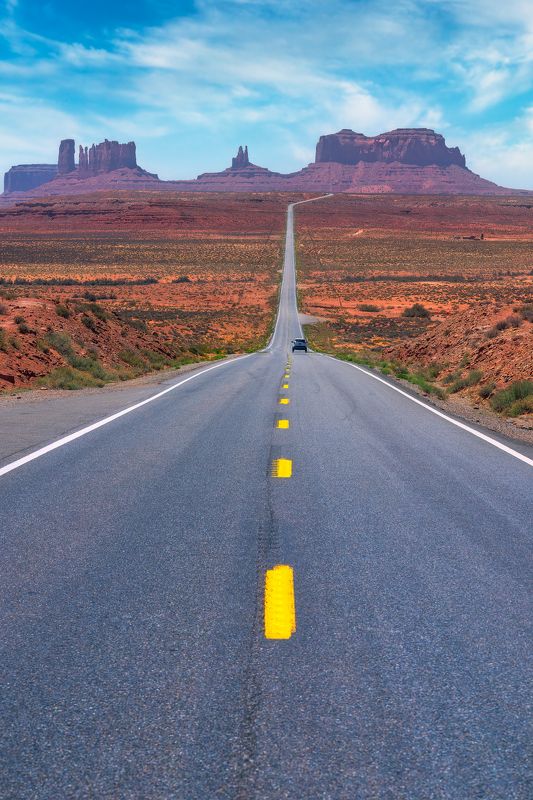 landscape, road, monument valley, mountains Gump Road фото превью