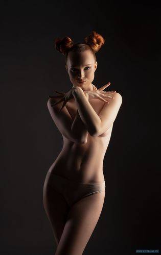 Gorgeous young model with ginger 