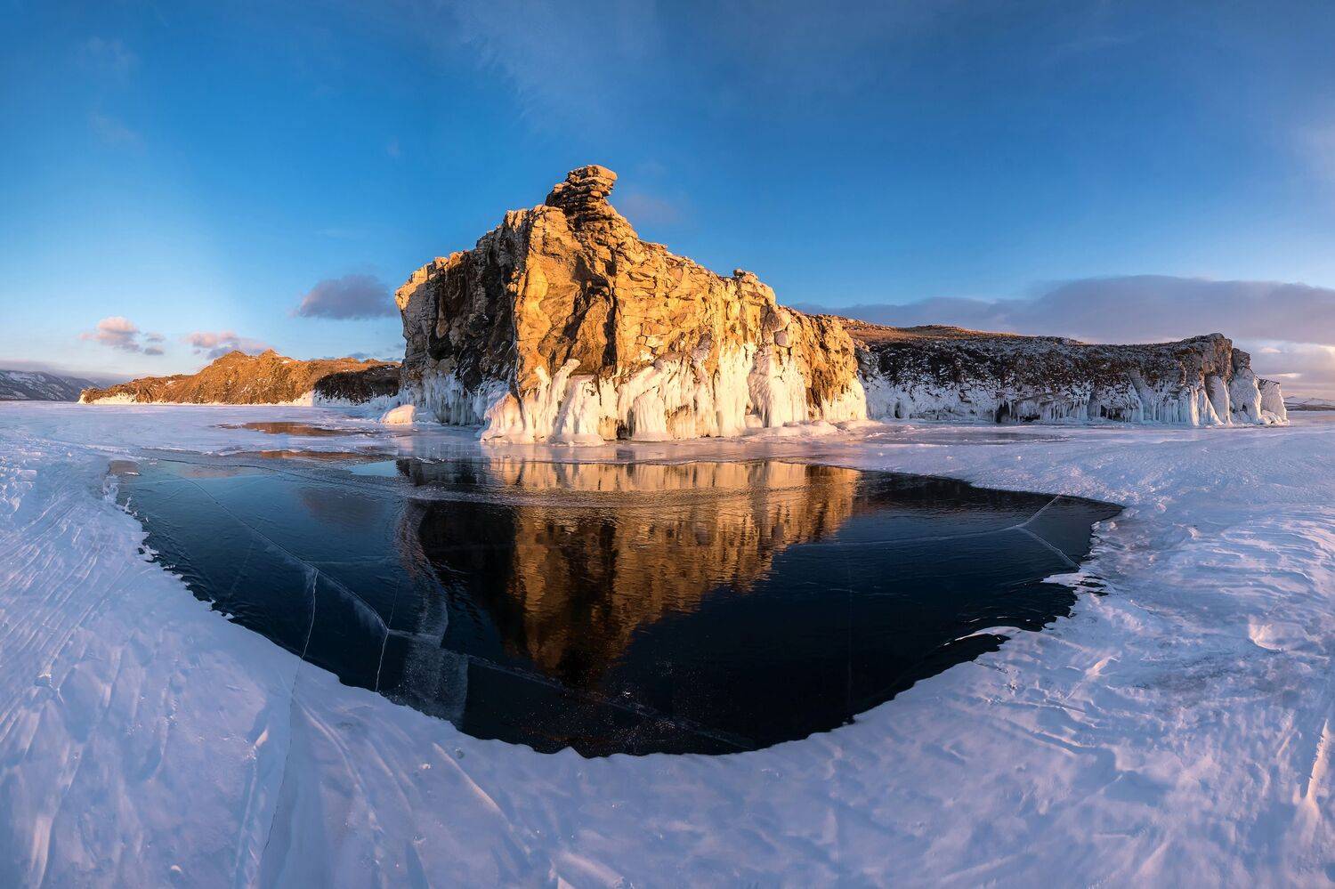 байкал, зима, лед, ольтрек, закат, Тильпунов Михаил