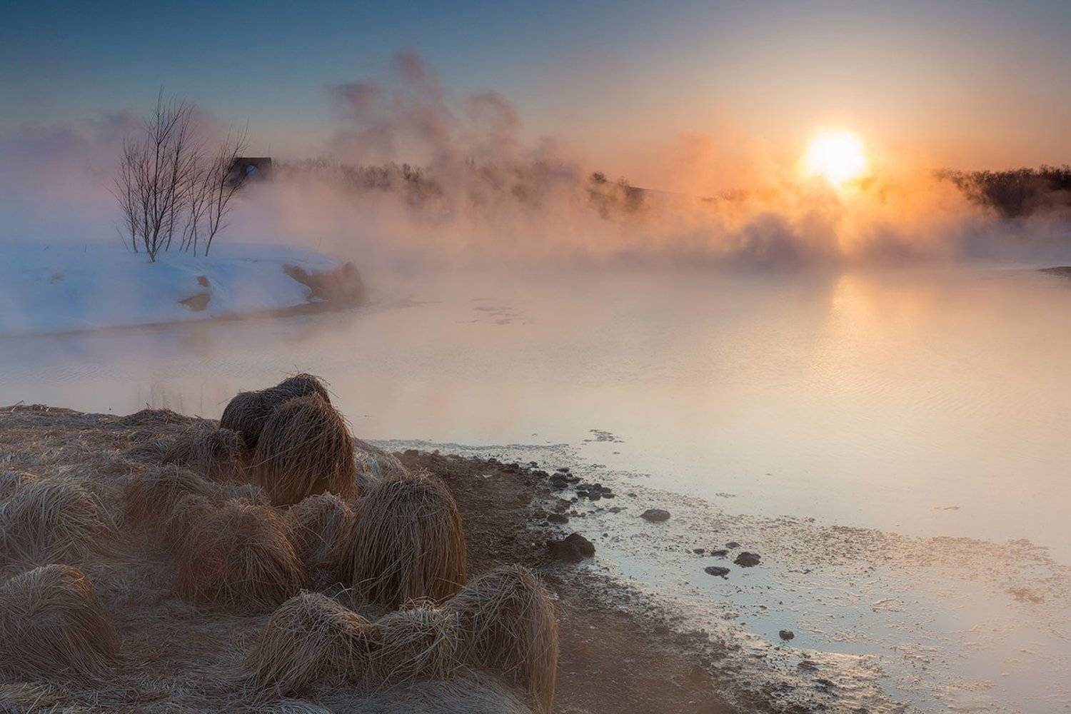 Камчатка, вулкан, весна, снег, река, источник, ходутка, Денис Будьков