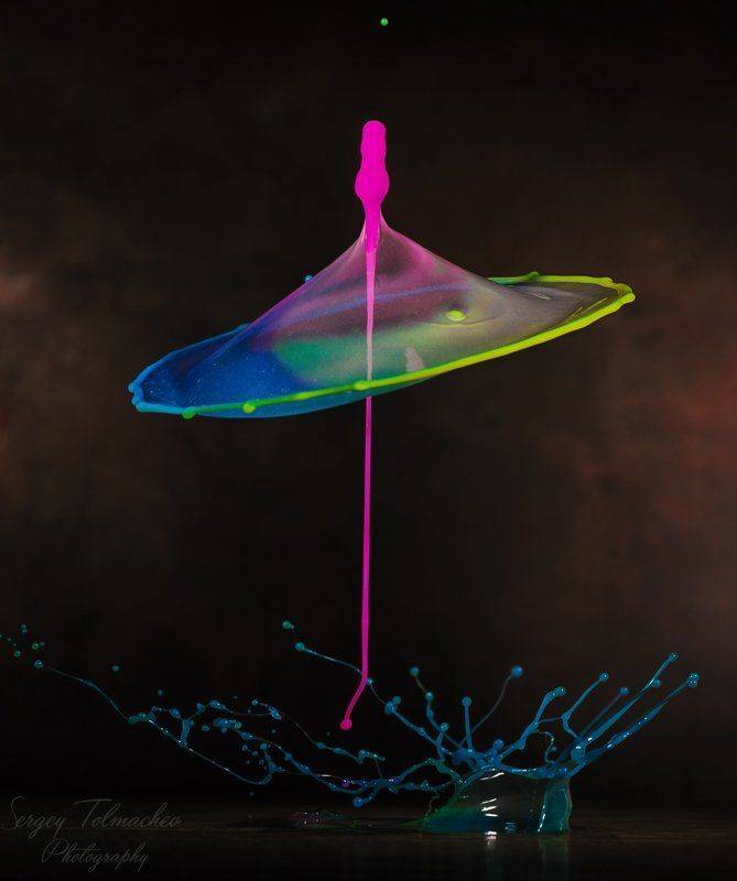 Арт, Брызги, Всплеск, Жидкость, Капли, Макро, Разноцветные, Сергей Толмачев