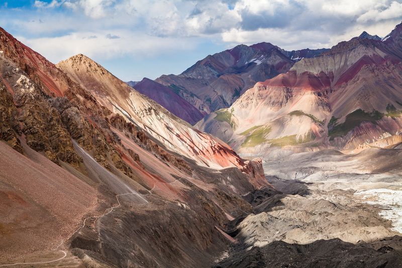 Памир, горы, цвет, небо, Киргизия, Кыргызстан, пик Ленина Цвета Памира фото превью