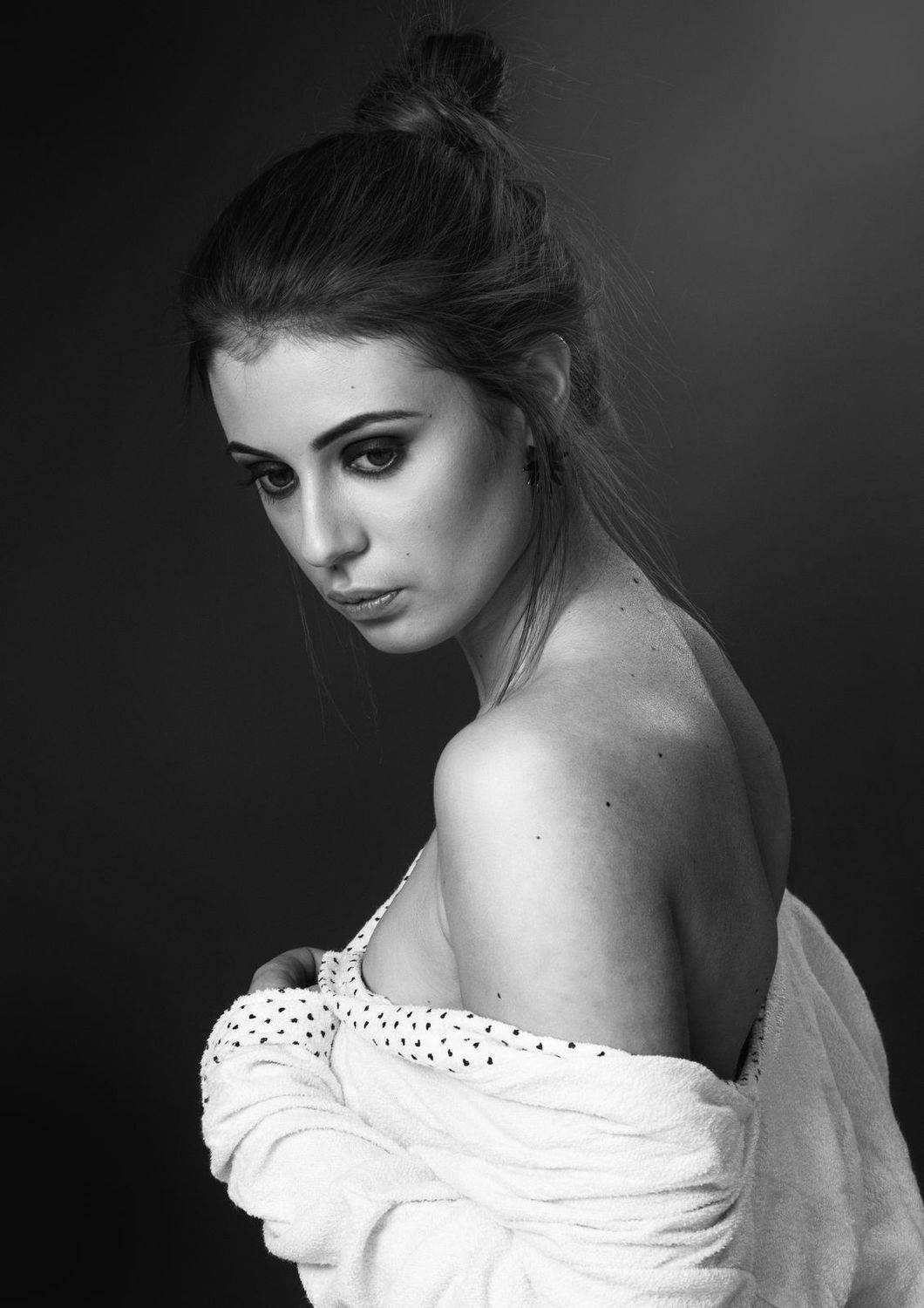 amazing, beautiful, beauty, black & white, edina, edina csoka, gorgeous, jozef kiss, jozefkiss.com, lovely, portrait, Jozef Kiss