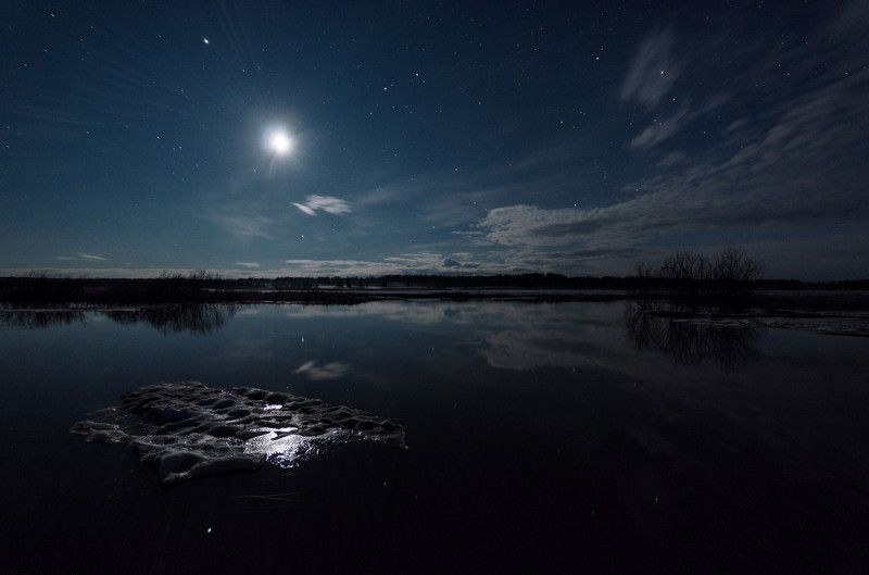 Звезды, Кама, Ночь, Половодье Параллельный мир фото превью