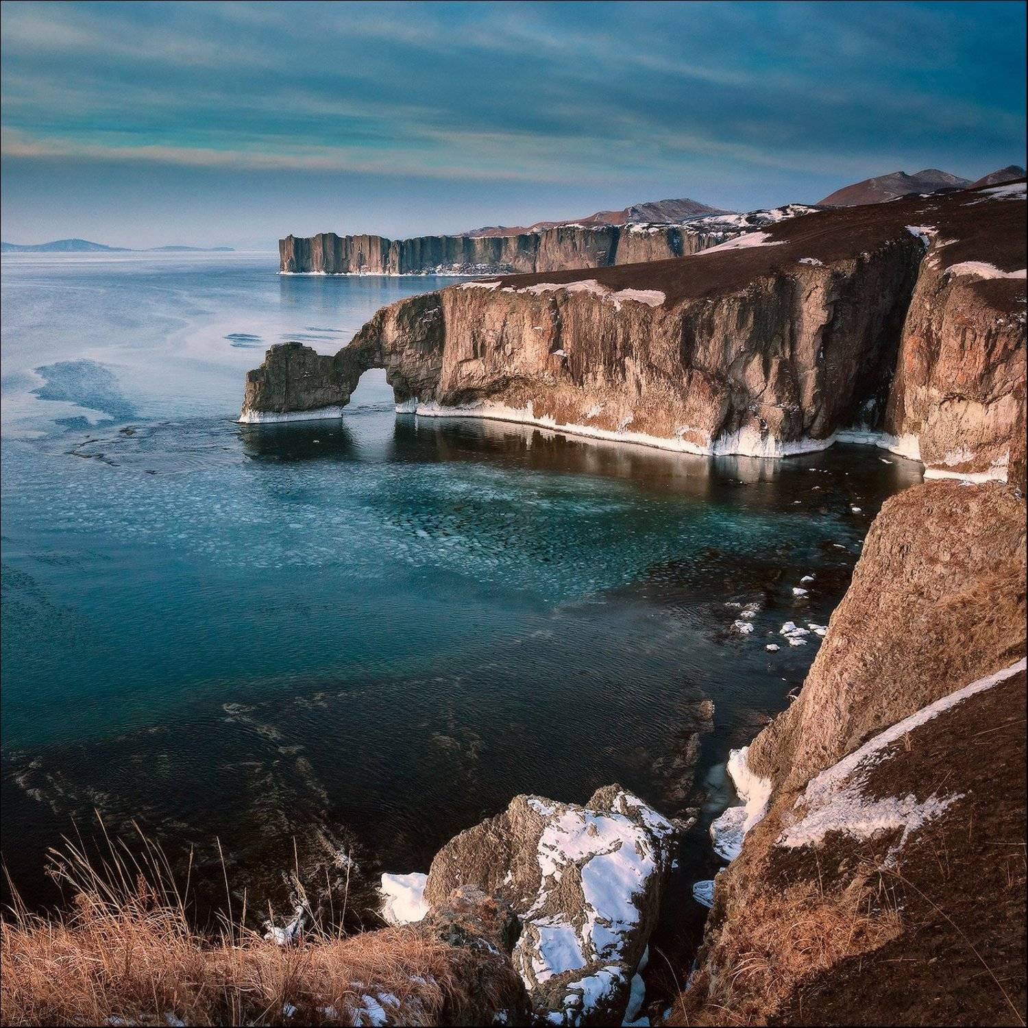 Зима, Море, Скалы, Утро, Андрей Кровлин