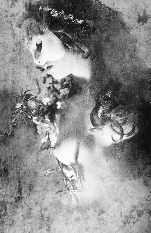 art, act, glamour, girl, retro, flowers .. фото превью