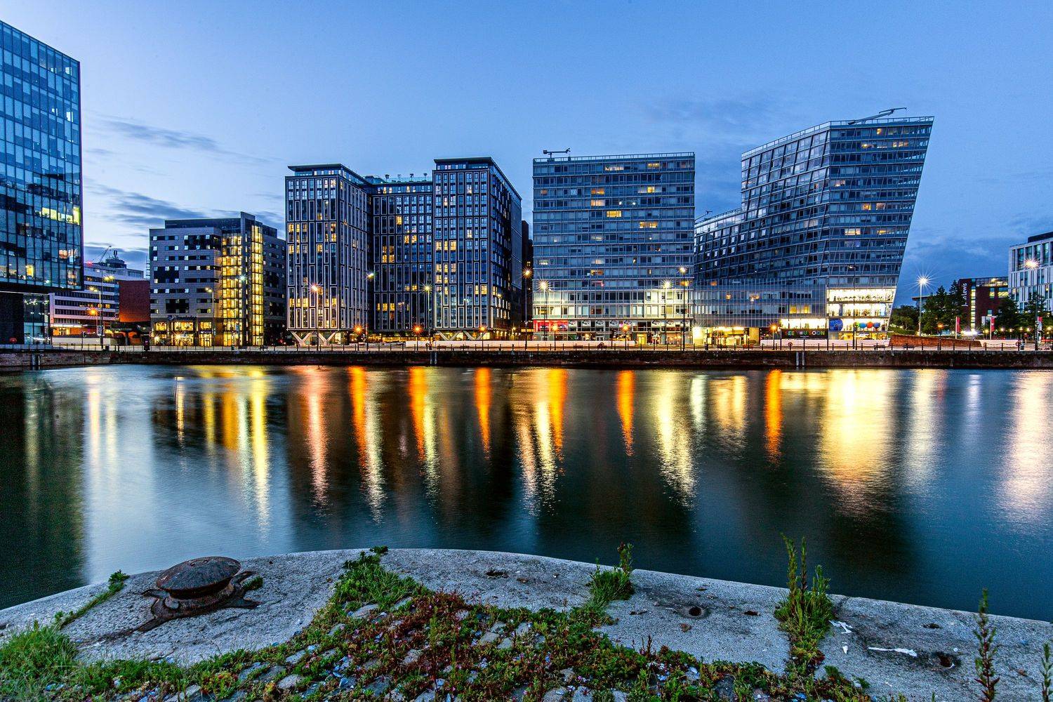 reflections, city, liverpool, night, water, Joao R Cortez