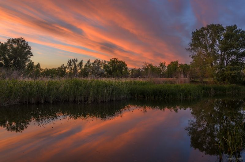Вечер на озере фото превью