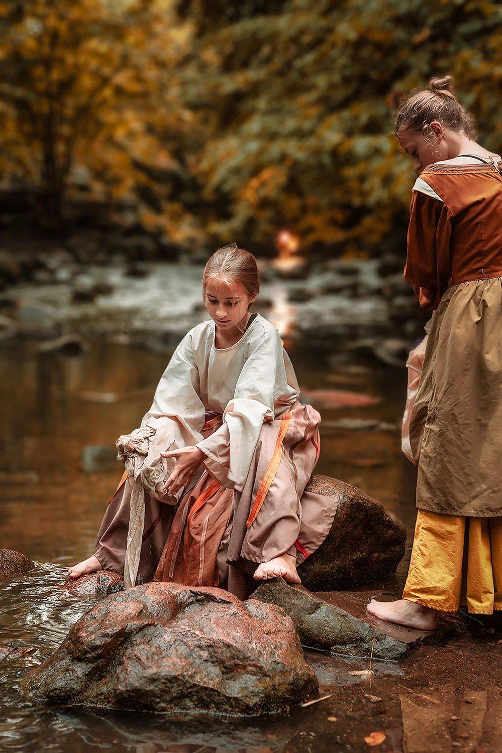 female, river, water, girls,, Jacek Kasprzyk