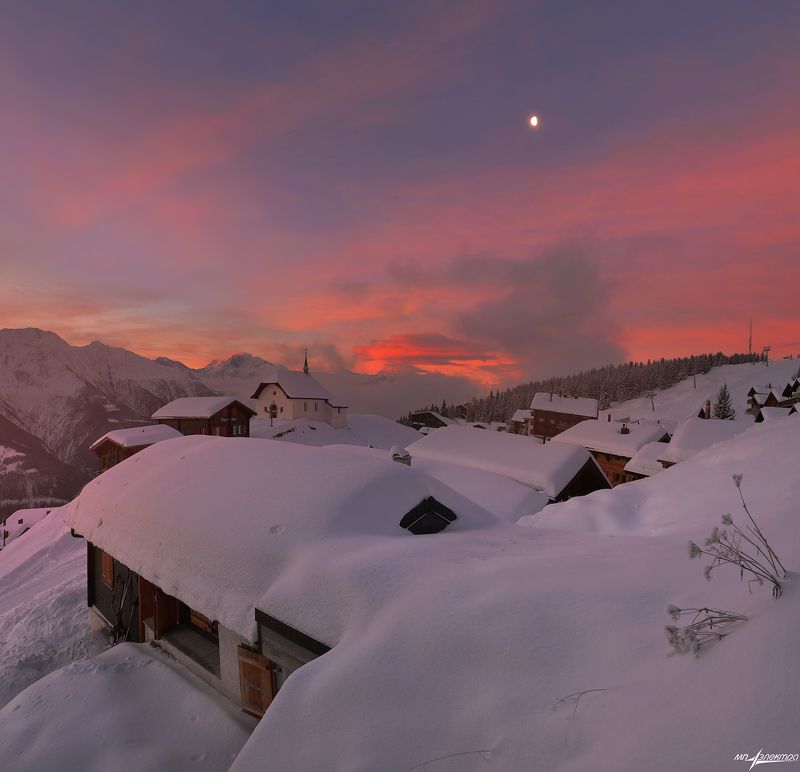 swiss,bettmeralp,зима,швейцария Пробуждение фото превью
