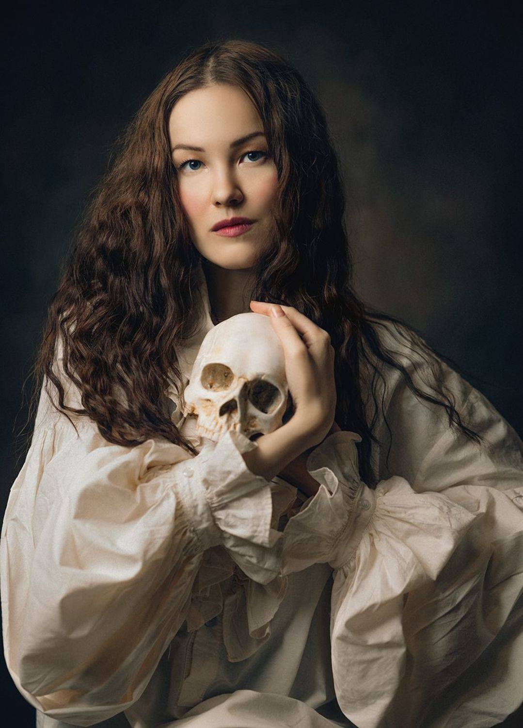 портрет, женский портрет, винтаж, череп, девушка, студийная съемка, portrait, canon, art foto, vintage, постановочное, Сигат Екатерина