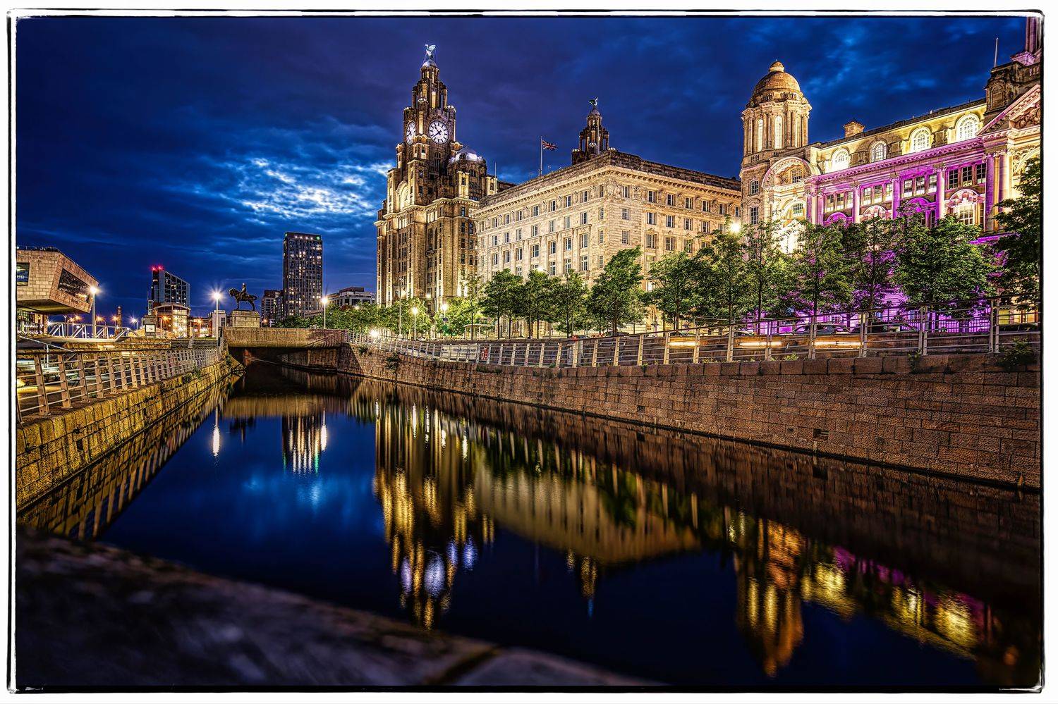 night, liverpool, lights, sky, Joao R Cortez