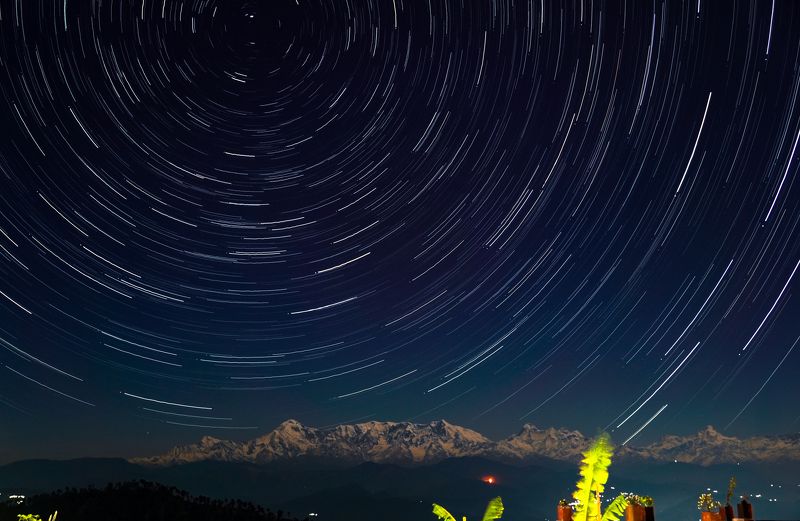 #himalaya #night #startrail Startrail and Himalaya фото превью