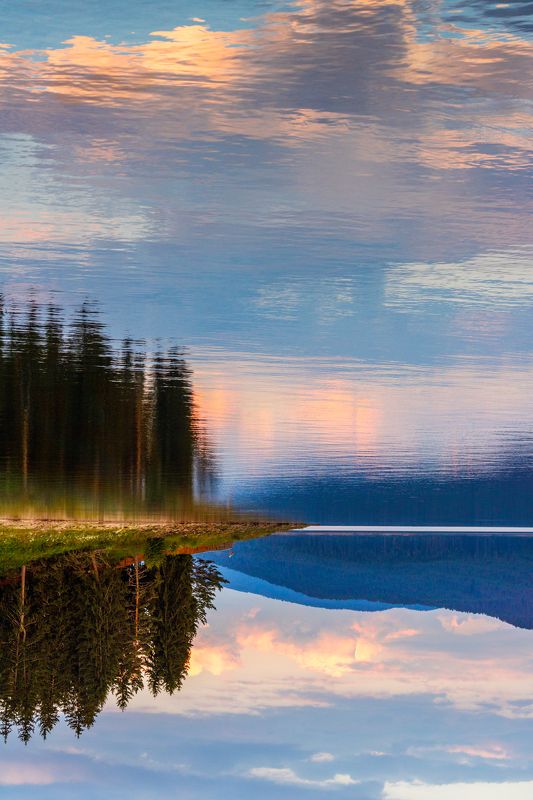 landscape, lake, nature, mirror, water, mountain Зеркало - Mirror фото превью
