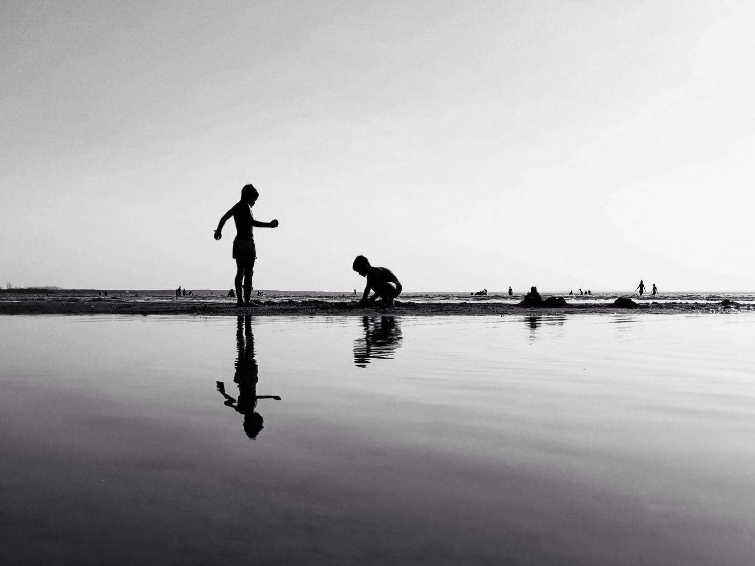black abd white, kids, children , water, Aljona Dyachenko