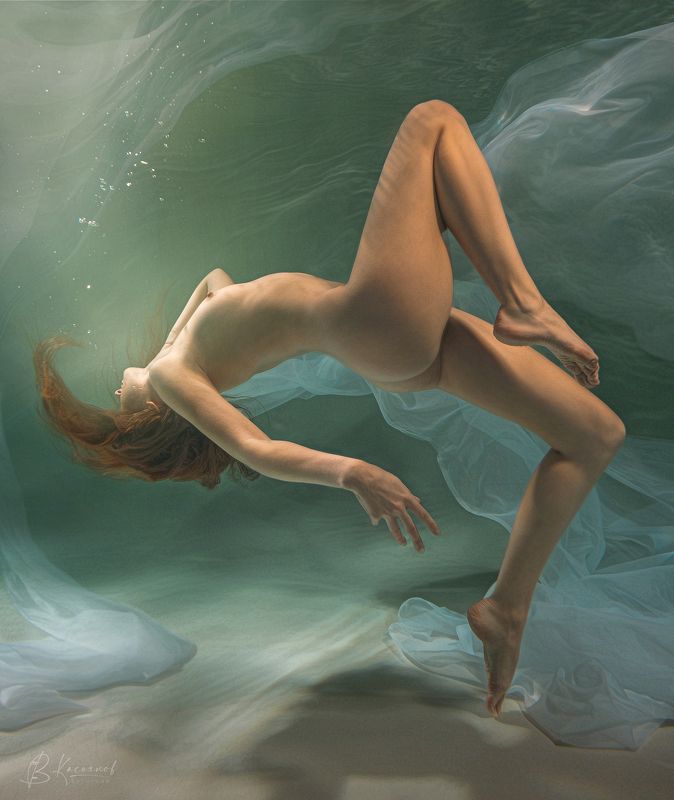 подводная съёмка, обнаженная модель, эстетика тела В колыбели бытия фото превью