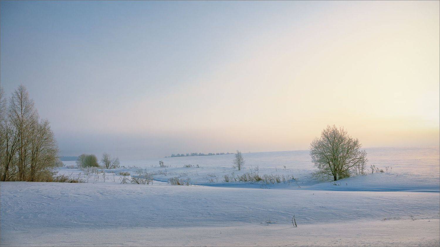 пейзаж, зима, утро, свет, цвет, александр никитинский, Никитинский Александр