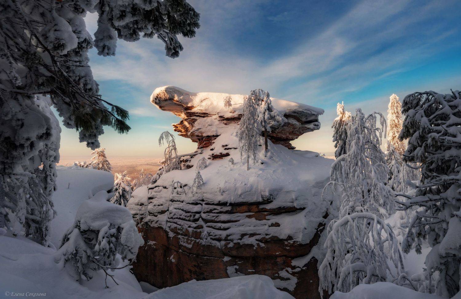 каменный город, пермский край, зимний пейзаж, утро, небо, красота, средний урал, зима, пермский край, красота, Соколова Елена