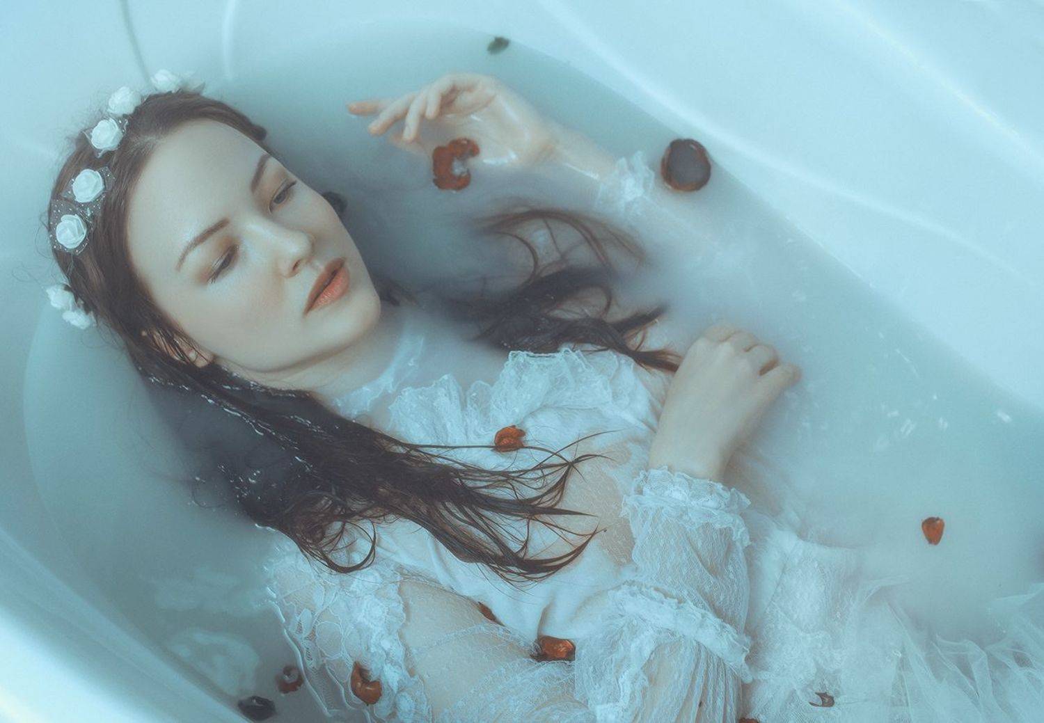 художественное, в помещении, домашняя съемка, canon, в ванной, портрет, portrait, vintage, винтаж, в воде, постановочное, Сигат Екатерина