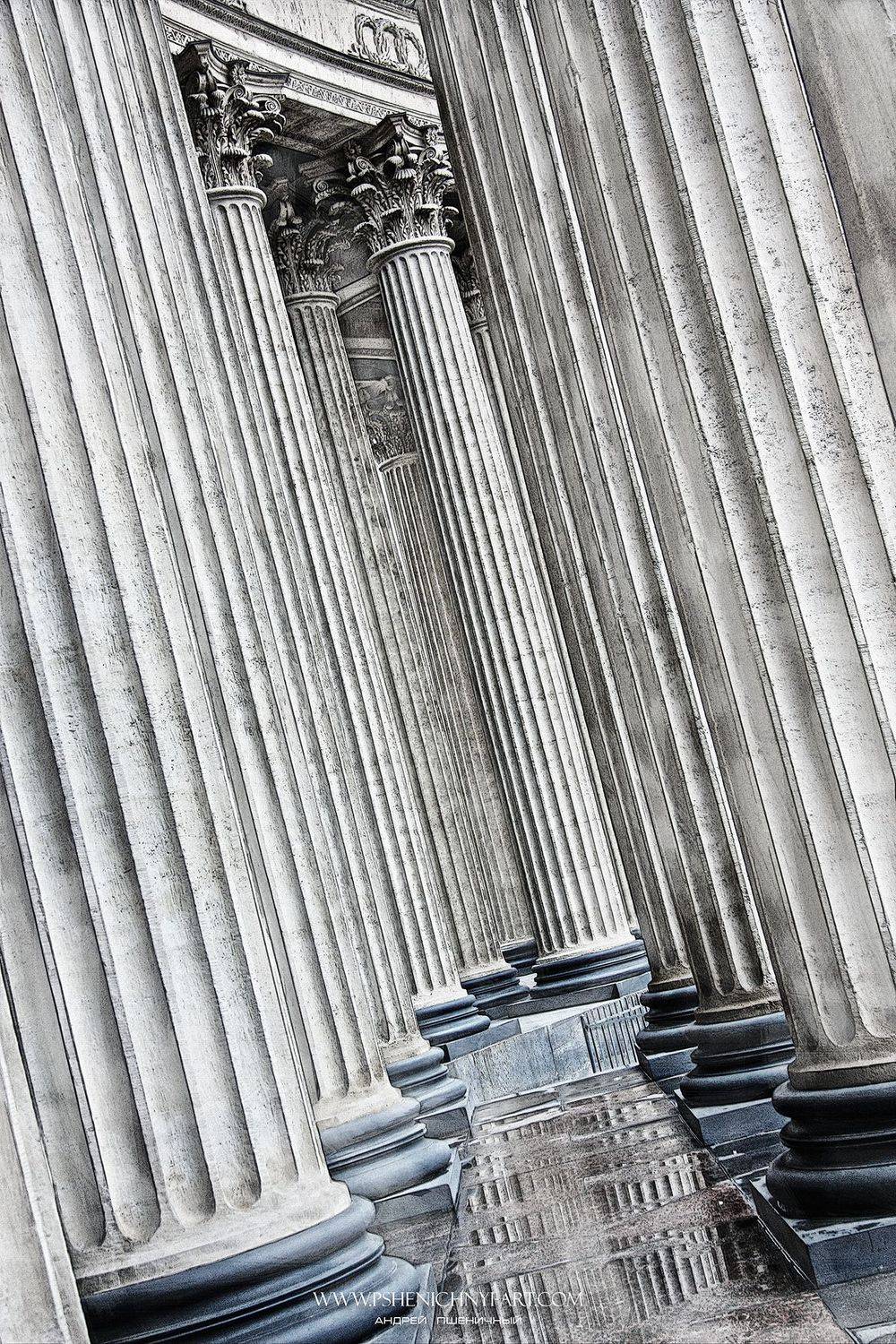 архитектура, санкт-петербург, классическая архитектура, колоннада, капитель, исторические здания, казанский собор, Пшеничный Андрей