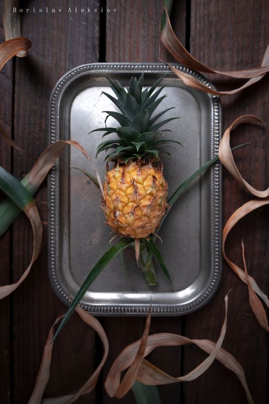 baby pineapple,food,fresh,iterior,wood, Baby Pineapple фото превью