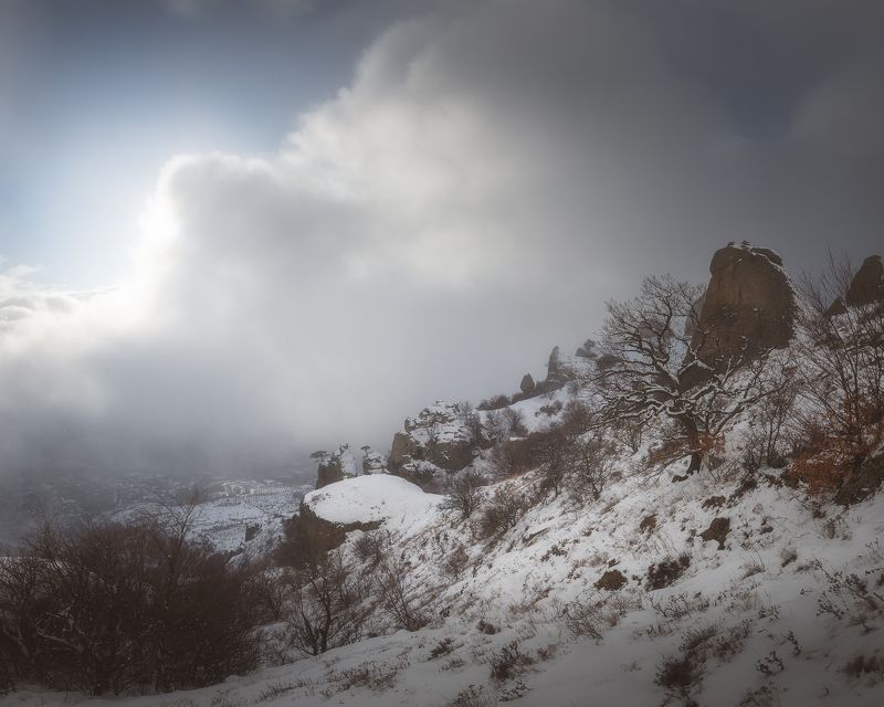 Зима на склонах Демерджи фото превью