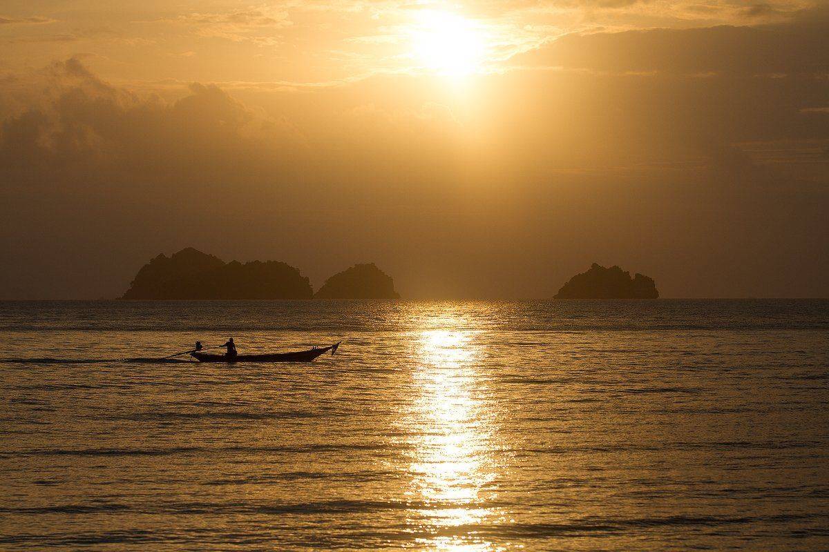 Таиланд, остров, самуи, рыбак, лодка, закат, Владимир Куцый