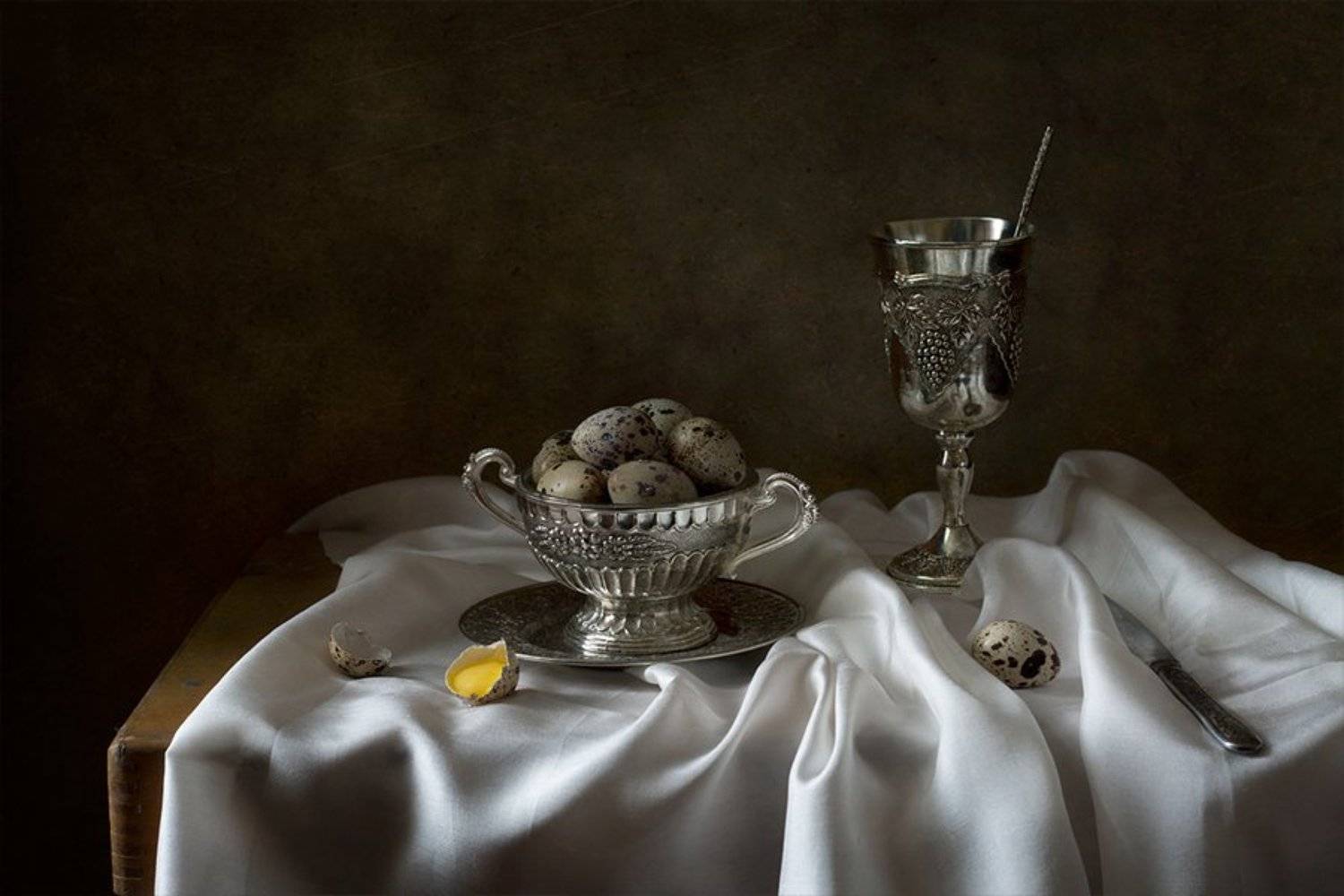 Натюрморт, Перепелиные яйца, Курочкина Диана