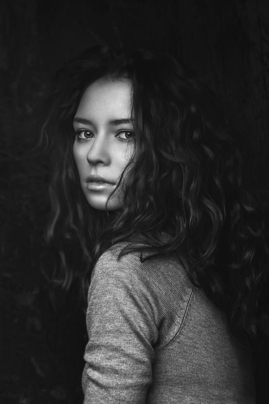 Beautiful, Beauty, Black & white, Bw, Emotion, Eyes, Face, Girl, Light, Model, Moscow, Nikon, People, Portrait, Studio Portrait фото превью