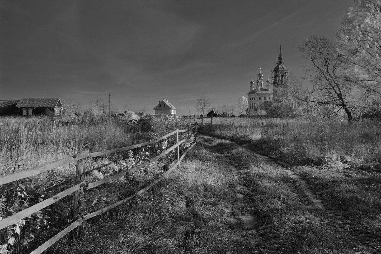 Деревня, Пейзаж, Храм, Олег Зкл