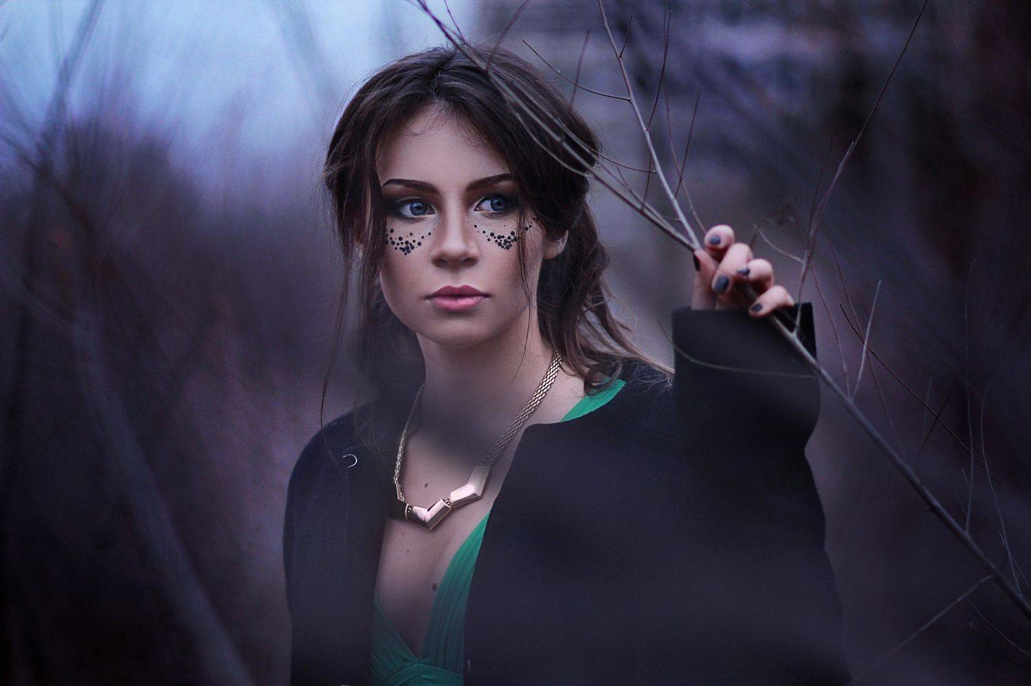 портрет девушка лес, Анна Колмакова