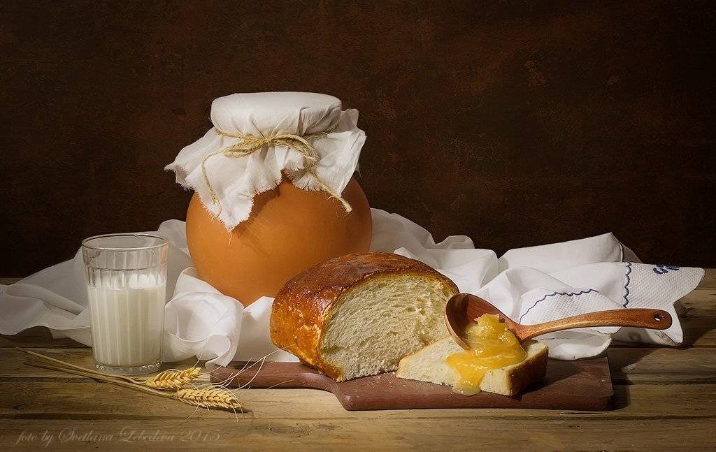 Крынка, Мёд, Молоко, Хлеб, Светлана Л.