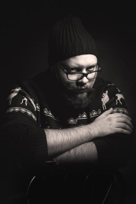 beautiful, beauty, black & white, bw, emotion, eyes, face, light, man, model, moscow, nikon, people, portrait, studio Ho ho ho... фото превью