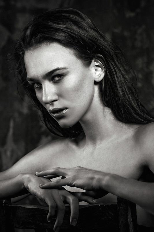 Beautiful, Beauty, Black & white, Bw, Emotion, Eyes, Face, Girl, Light, Model, Moscow, Nikon, People, Portrait, Studio Portrait фото превью