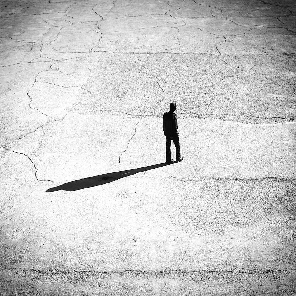 human, shadow, boy, alone, ground, minimal, street, fine art,, milad safabakhsh